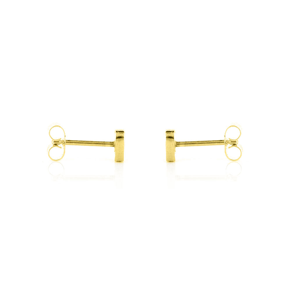 Heart Stud Earrings - Yellow Gold Vermeil Stud Earrings