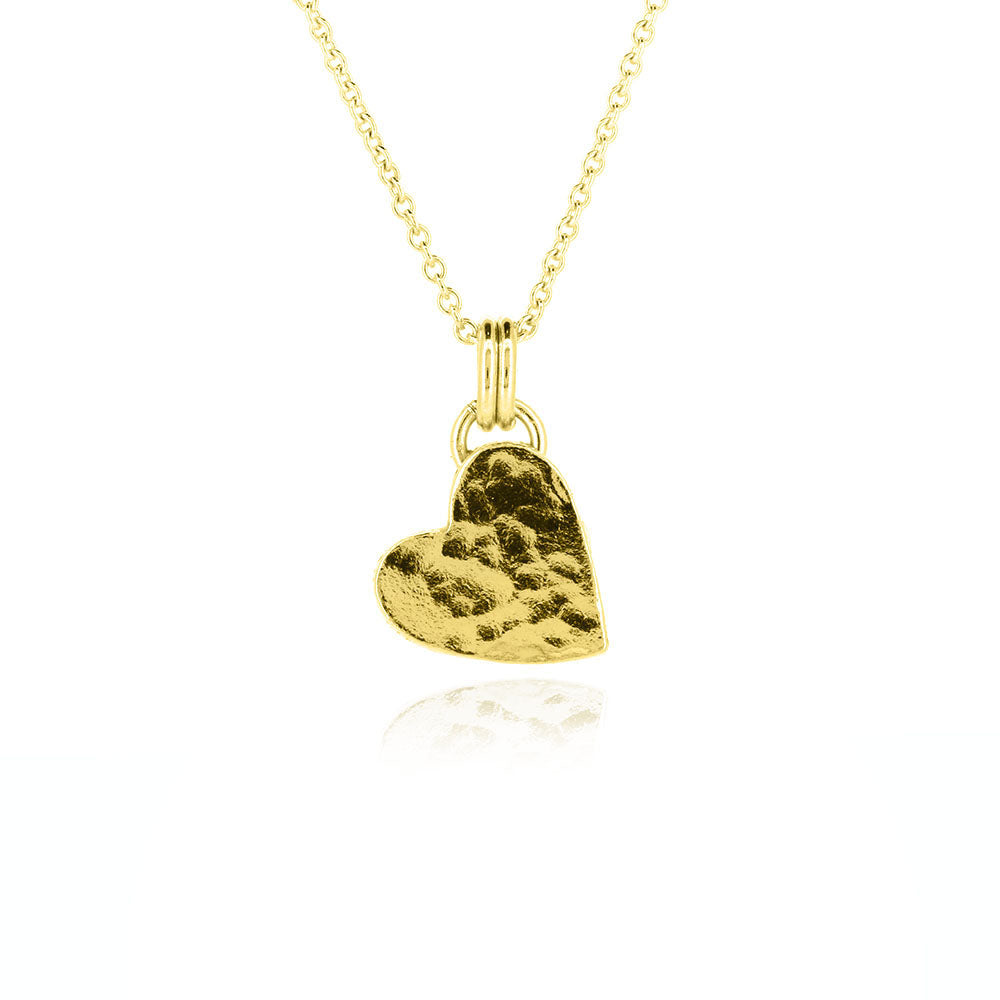 Heart Necklace - Yellow Gold Vermeil Necklace