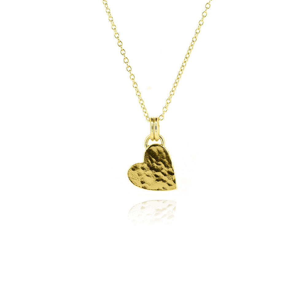 Heart Necklace - Yellow Gold Vermeil Necklace