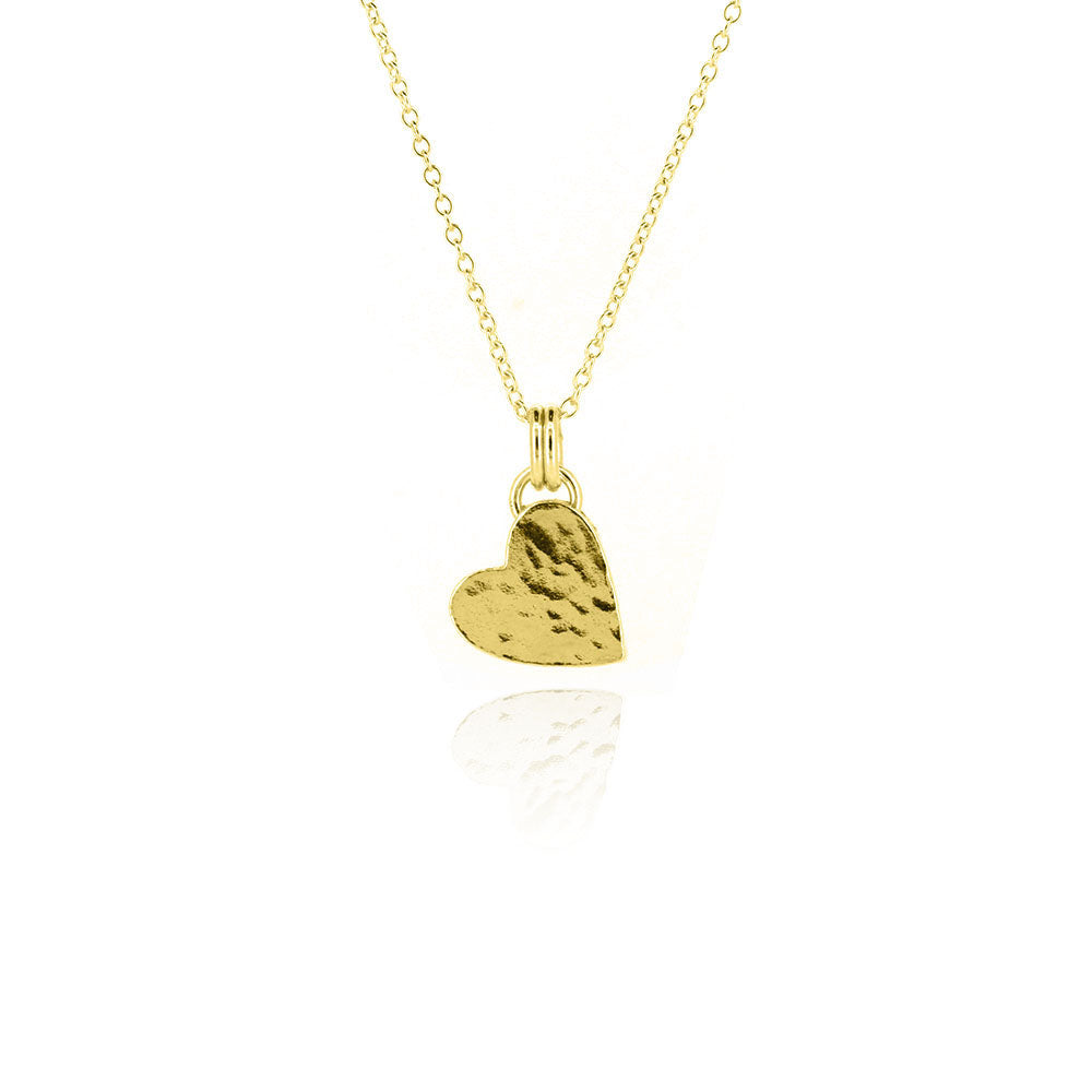 Heart Necklace - Yellow Gold Vermeil Necklace
