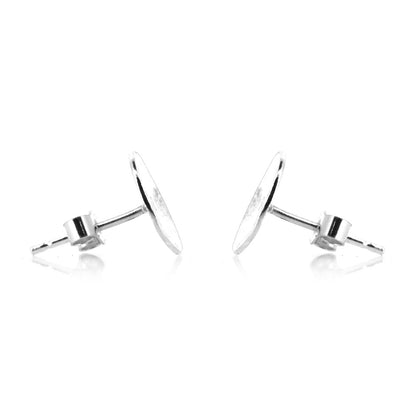 Luna Disc Large 10mm Stud Earrings - Sterling Silver Stud Earrings