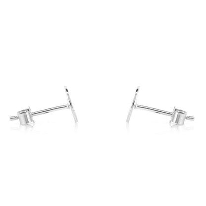 Luna Disc Medium 7mm Stud Earrings - Sterling Silver Stud Earrings