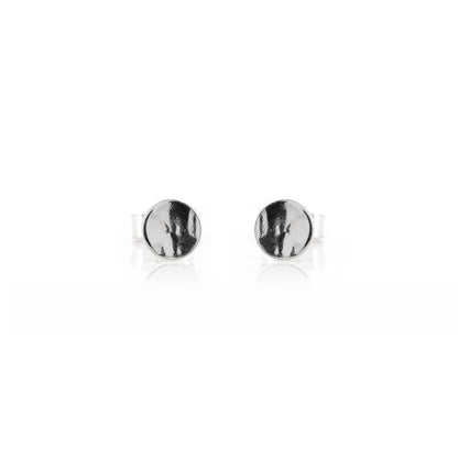 Luna Disc Small 5mm Stud Earrings - Sterling Silver Stud Earrings