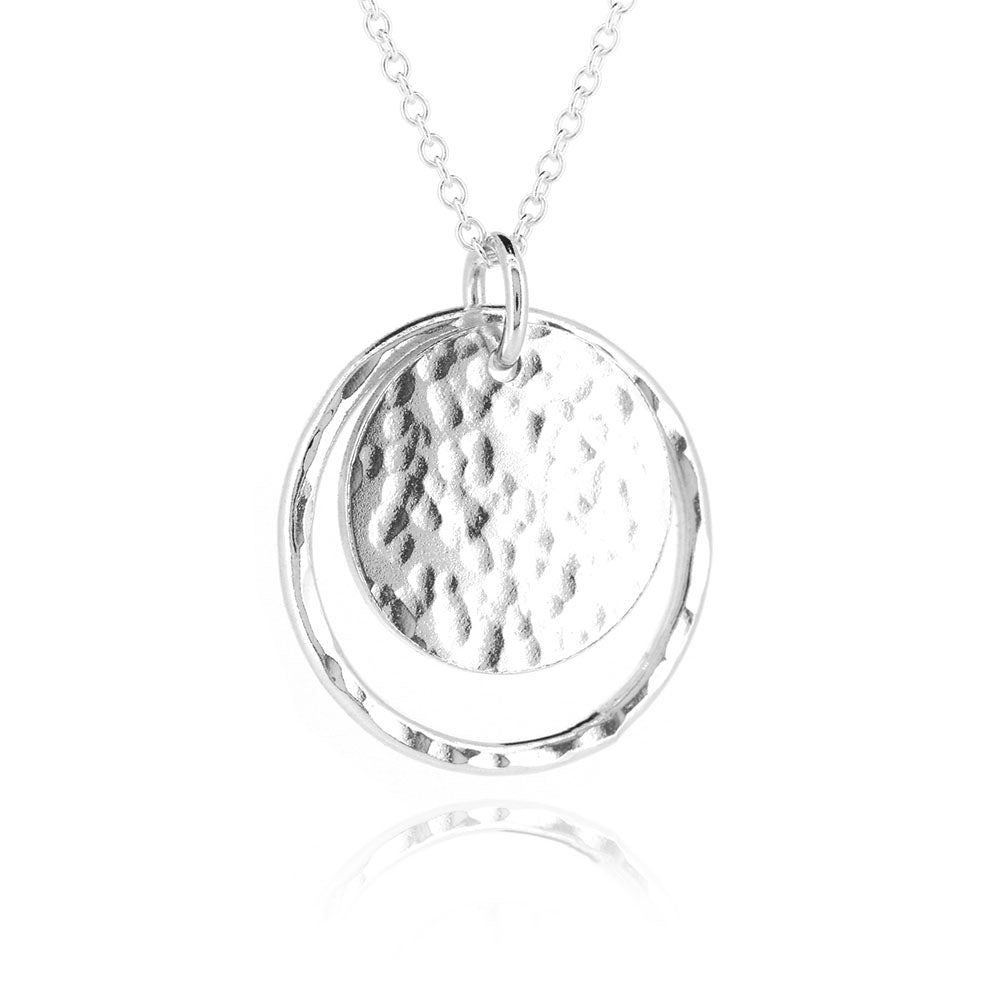 Orbit Disc Large Necklace - Sterling Silver Necklace