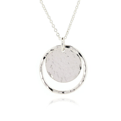 Orbit Disc Large Necklace - Sterling Silver Necklace