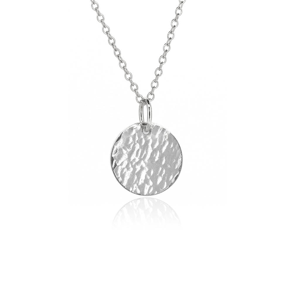 Luna Disc Large Necklace - Sterling Silver Necklace