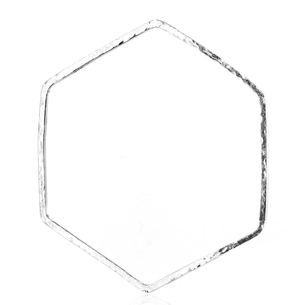 Hexagon Bangle - Sterling Silver Bangles