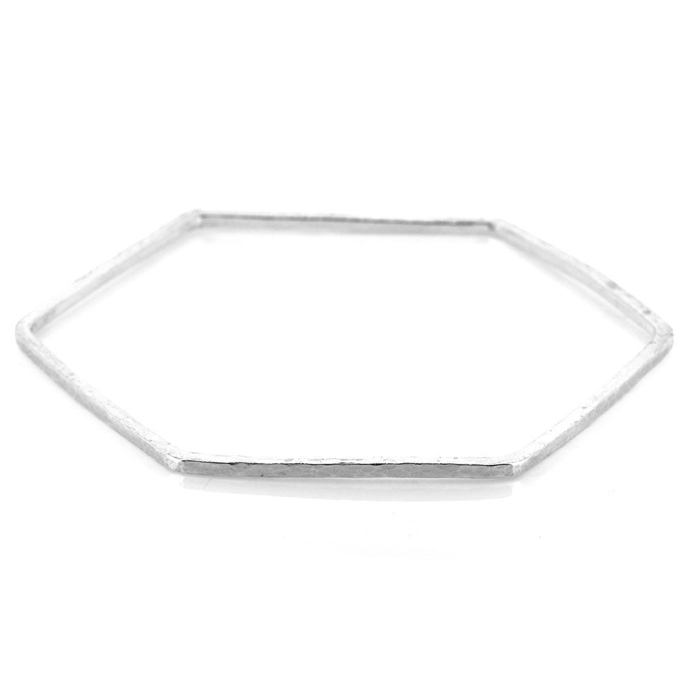 Hexagon Bangle - Sterling Silver Bangles
