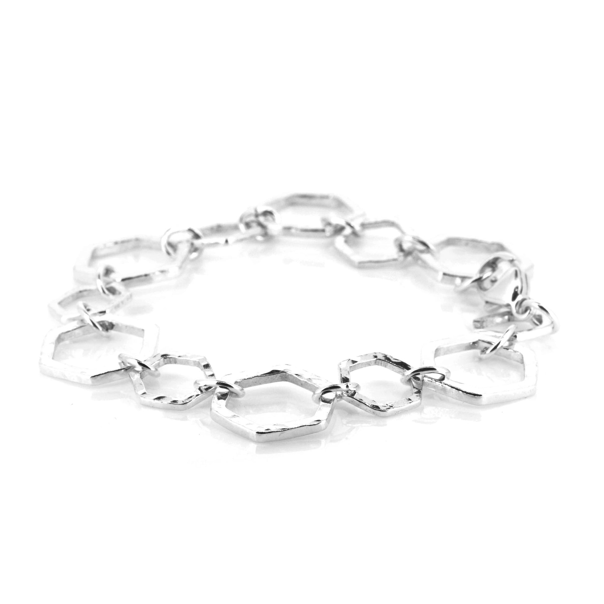 Hexagon Bracelet - Sterling Silver Bracelets