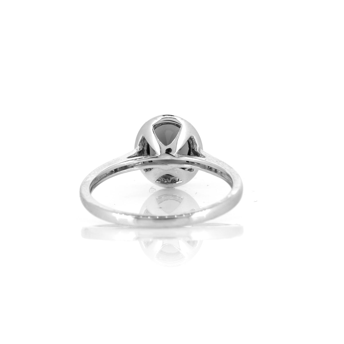 Grace 9ct White Gold London Blue Topaz & Diamond Halo Ring