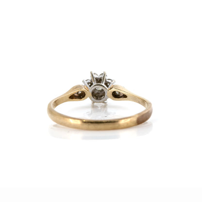 Vintage 9ct Yellow Gold Daisy Cluster ring