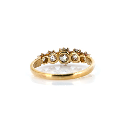 Antique Victorian 18ct Gold Five-Stone Diamond Ring, circa 1890