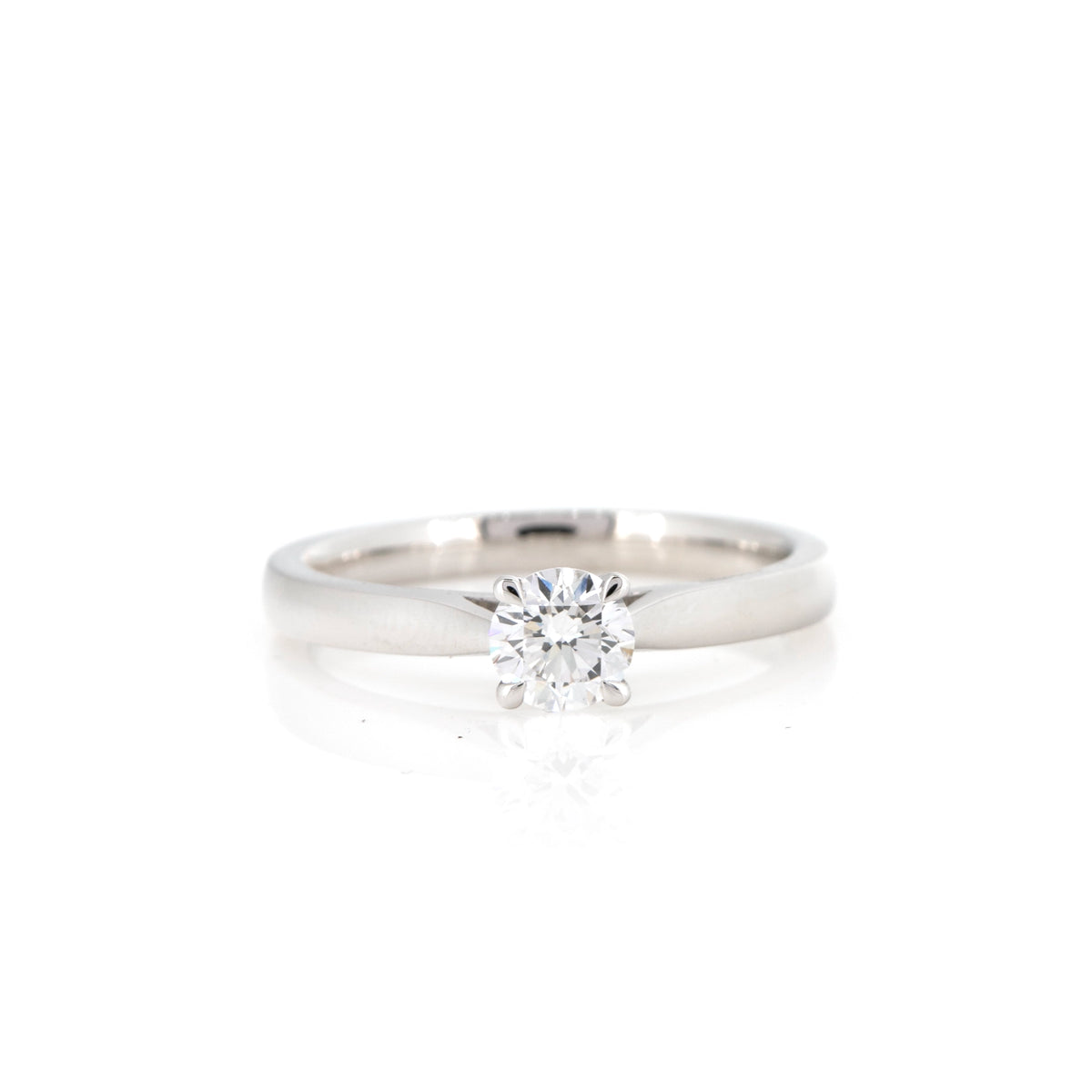 Grace Silver Lab-Grown Diamond Solitaire Ring