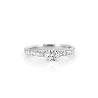 Grace 925 Sterling Silver Diamond Solitaire Ring