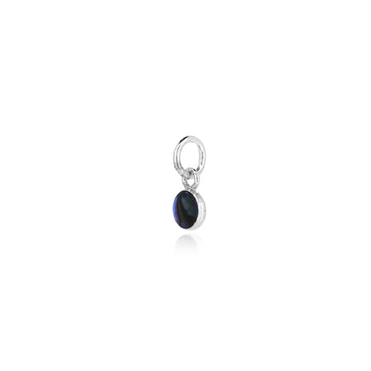 Iria Abalone 5mm Charm - Sterling Silver Pendants and Charms
