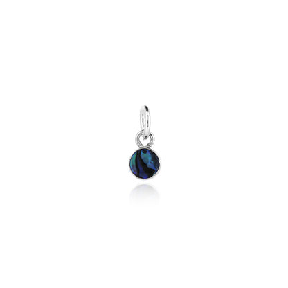 Iria Abalone 5mm Charm - Sterling Silver Pendants and Charms