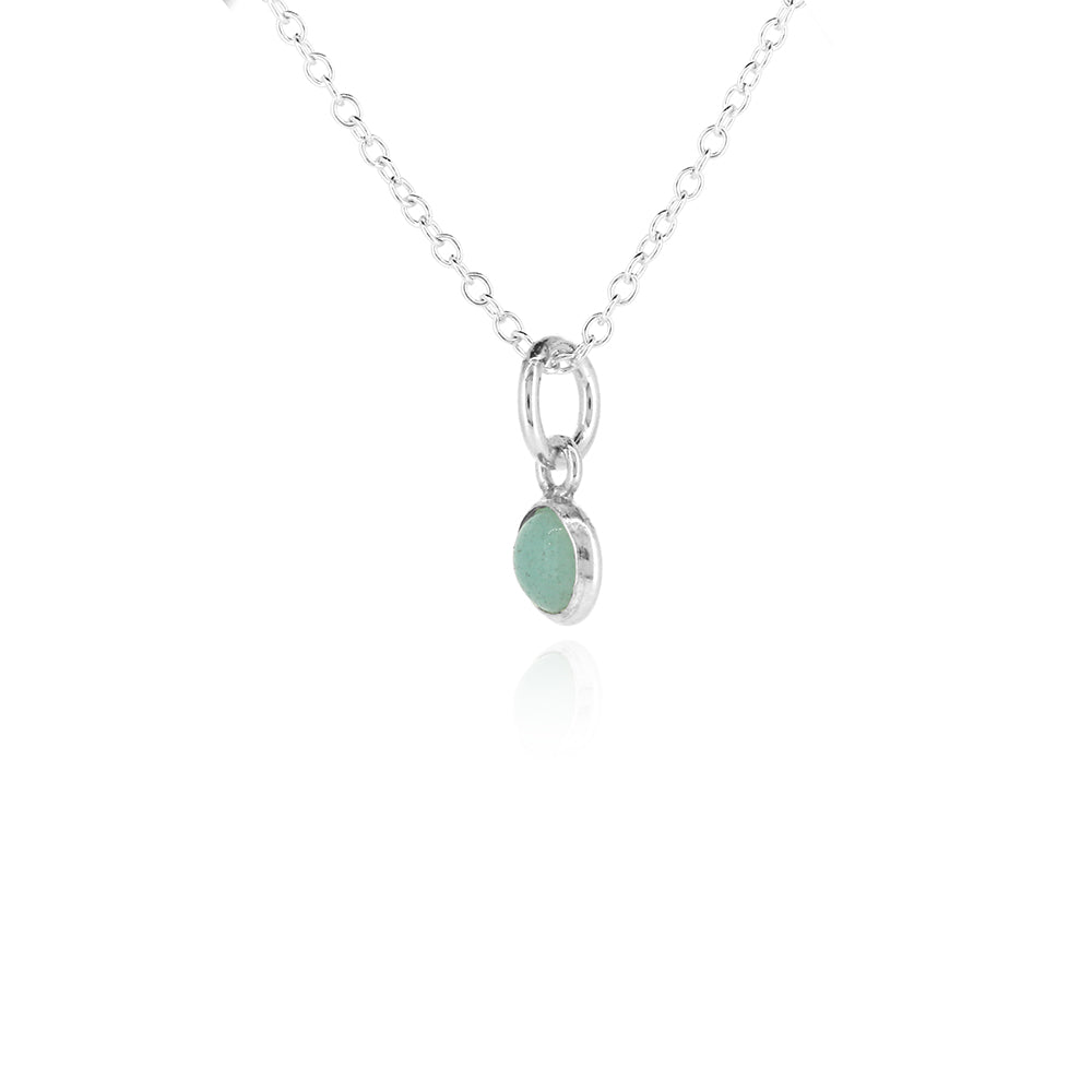 Iria Amazonite 5mm Charm - Sterling Silver Pendants and Charms
