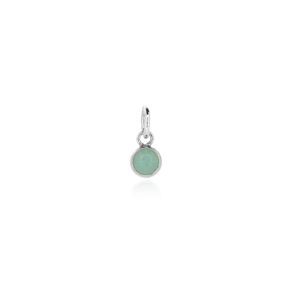 Iria Amazonite 5mm Charm - Sterling Silver Pendants and Charms