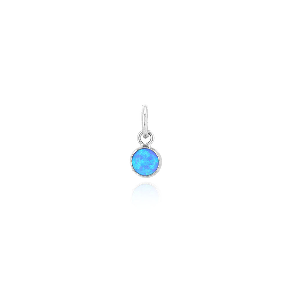 Iria Opalite 5mm Charm - Sterling Silver Pendants and Charms