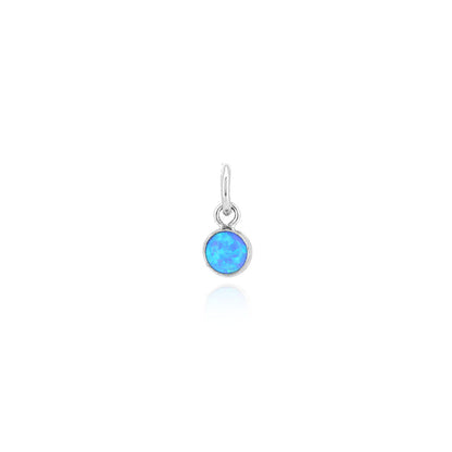 Iria Opalite 5mm Charm - Sterling Silver Pendants and Charms