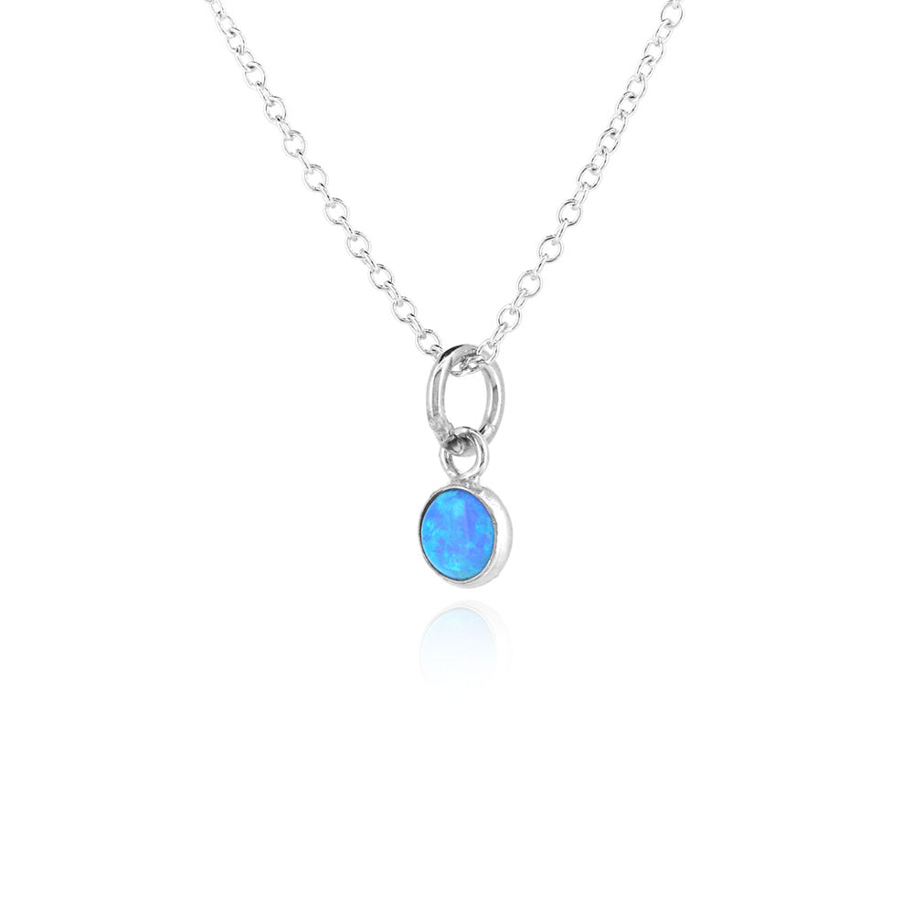 Iria Opalite 5mm Charm - Sterling Silver Pendants and Charms