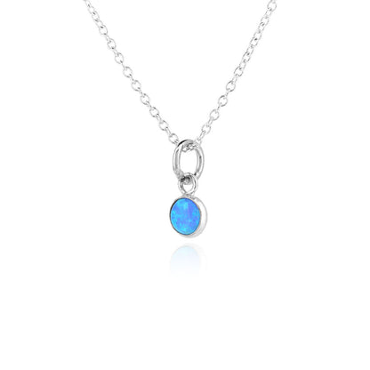 Iria Opalite 5mm Charm - Sterling Silver Pendants and Charms