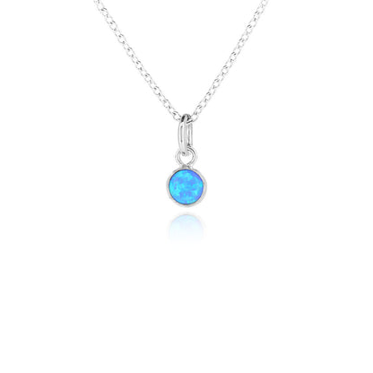 Iria Opalite 5mm Charm - Sterling Silver Pendants and Charms