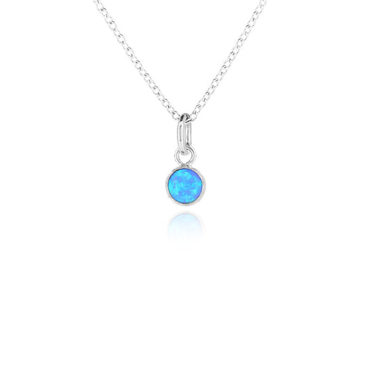 Iria Opalite 5mm Charm - Sterling Silver Pendants and Charms