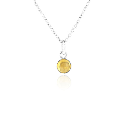 Iria Citrine 5mm Charm - Sterling Silver Pendants and Charms