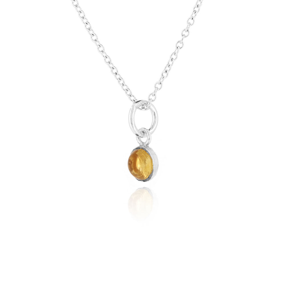 Iria Citrine 5mm Charm - Sterling Silver Pendants and Charms