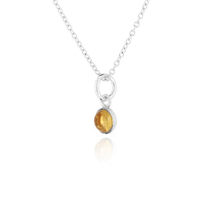 Iria Citrine 5mm Charm - Sterling Silver Pendants and Charms