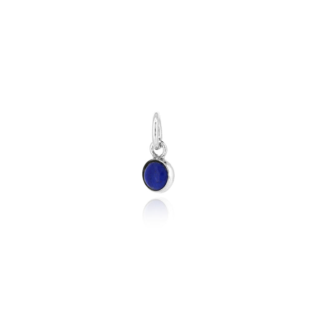 Iria Lapis Lazuli 5mm Charm - Sterling Silver Pendants and Charms