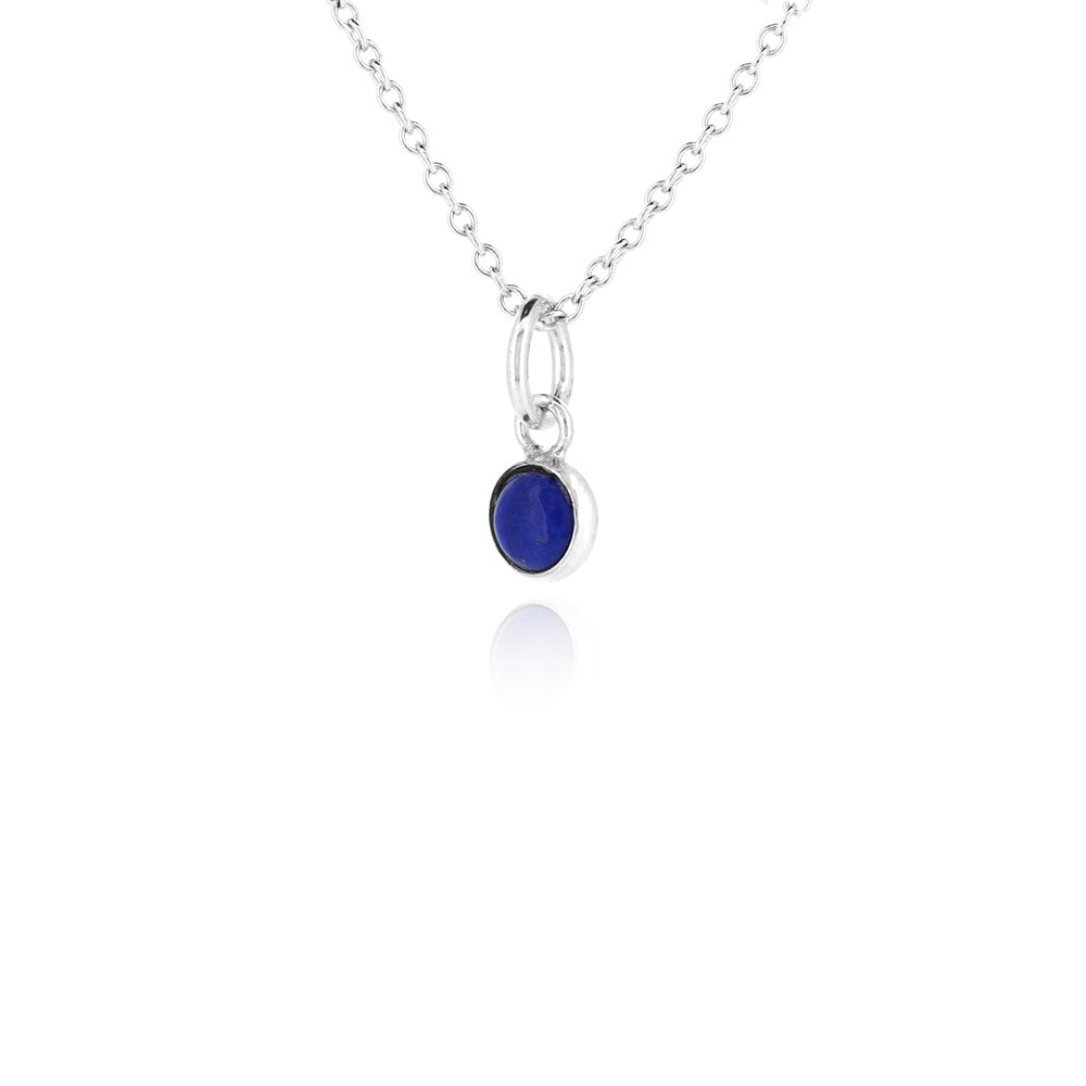 Iria Lapis Lazuli 5mm Charm - Sterling Silver Pendants and Charms
