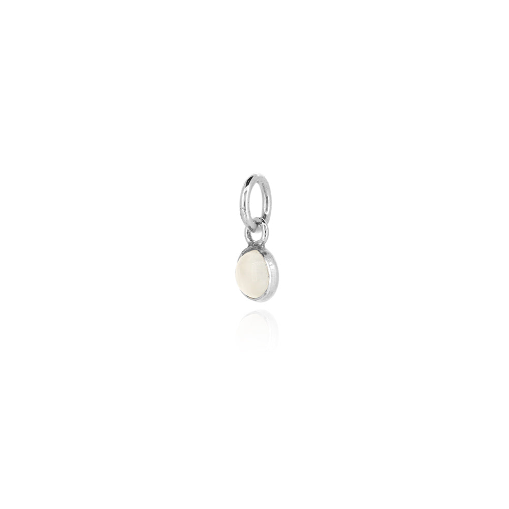 Iria Moonstone 5mm Charm - Sterling Silver Pendants and Charms