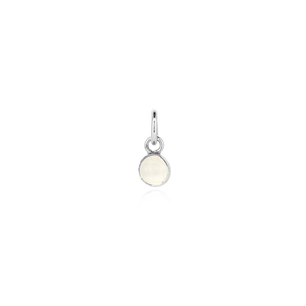 Iria Moonstone 5mm Charm - Sterling Silver Pendants and Charms
