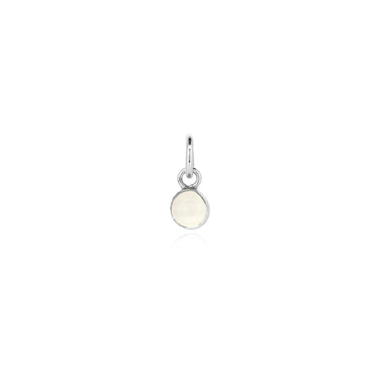 Iria Moonstone 5mm Charm - Sterling Silver Pendants and Charms