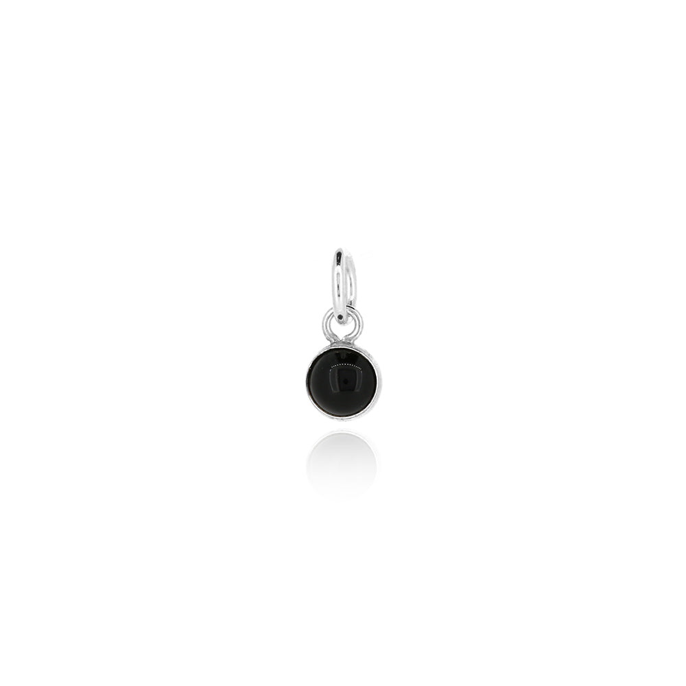 Iria Onyx 5mm Charm - Sterling Silver Pendants and Charms