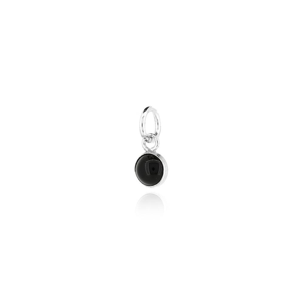Iria Onyx 5mm Charm - Sterling Silver Pendants and Charms