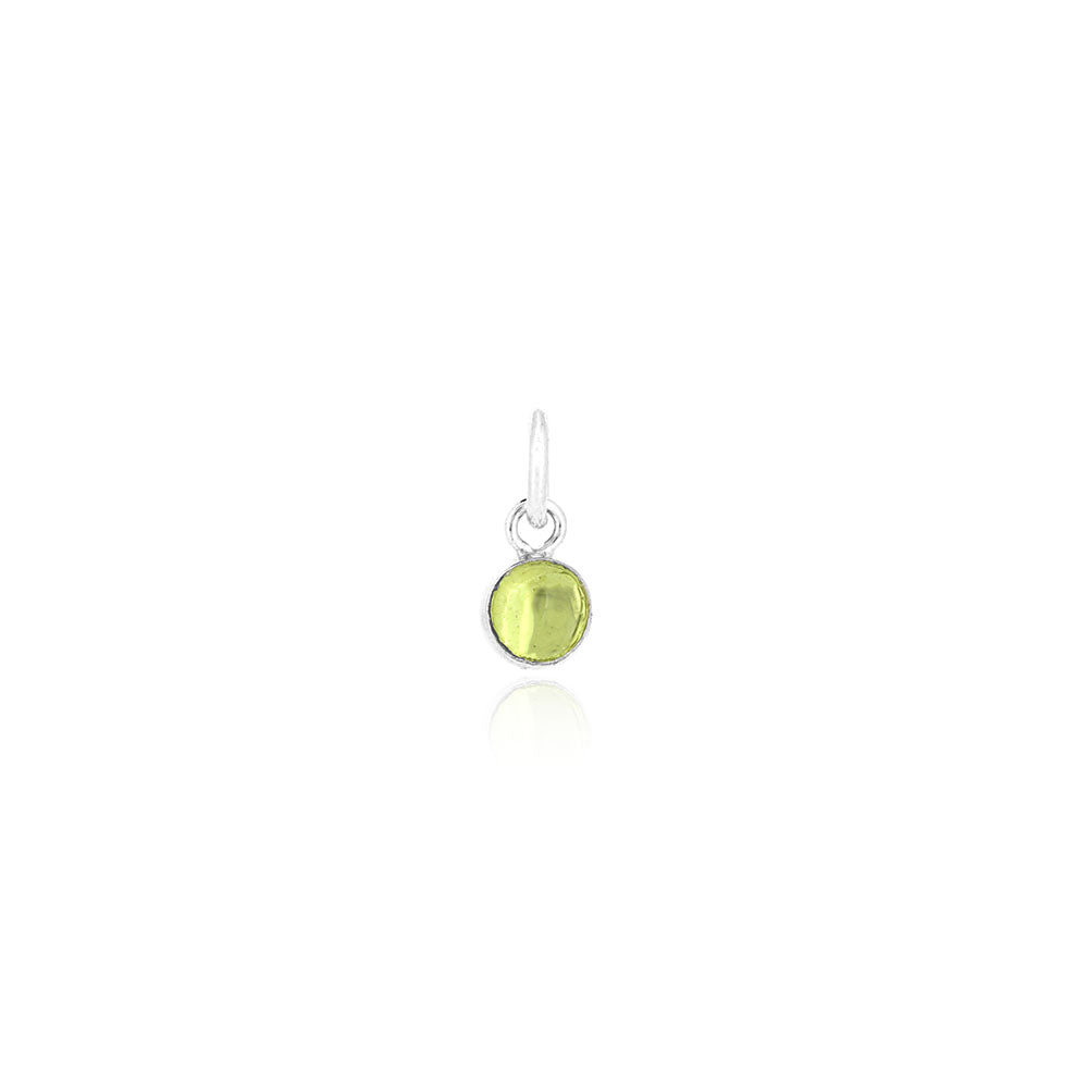 Iria Peridot 5mm Charm - Sterling Silver Pendants and Charms