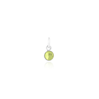 Iria Peridot 5mm Charm - Sterling Silver Pendants and Charms