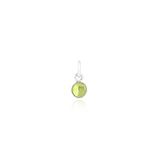 Iria Peridot 5mm Charm - Sterling Silver Pendants and Charms