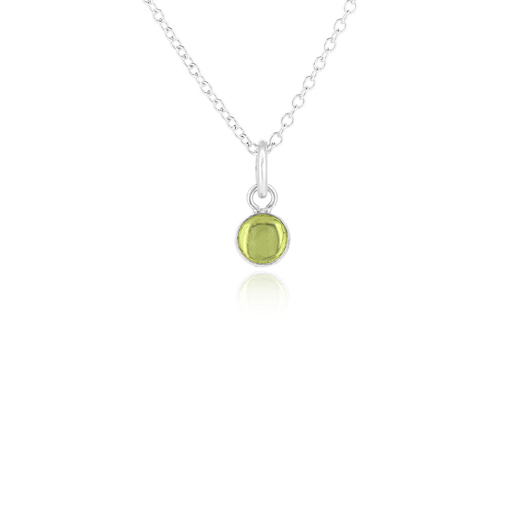 Iria Peridot 5mm Charm - Sterling Silver Pendants and Charms