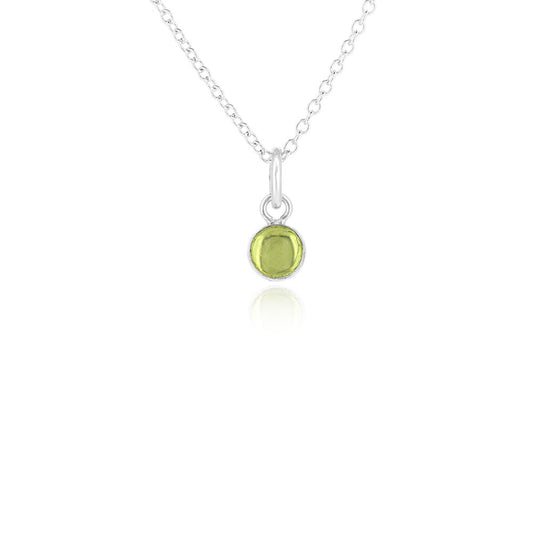 Iria Peridot 5mm Charm - Sterling Silver Pendants and Charms