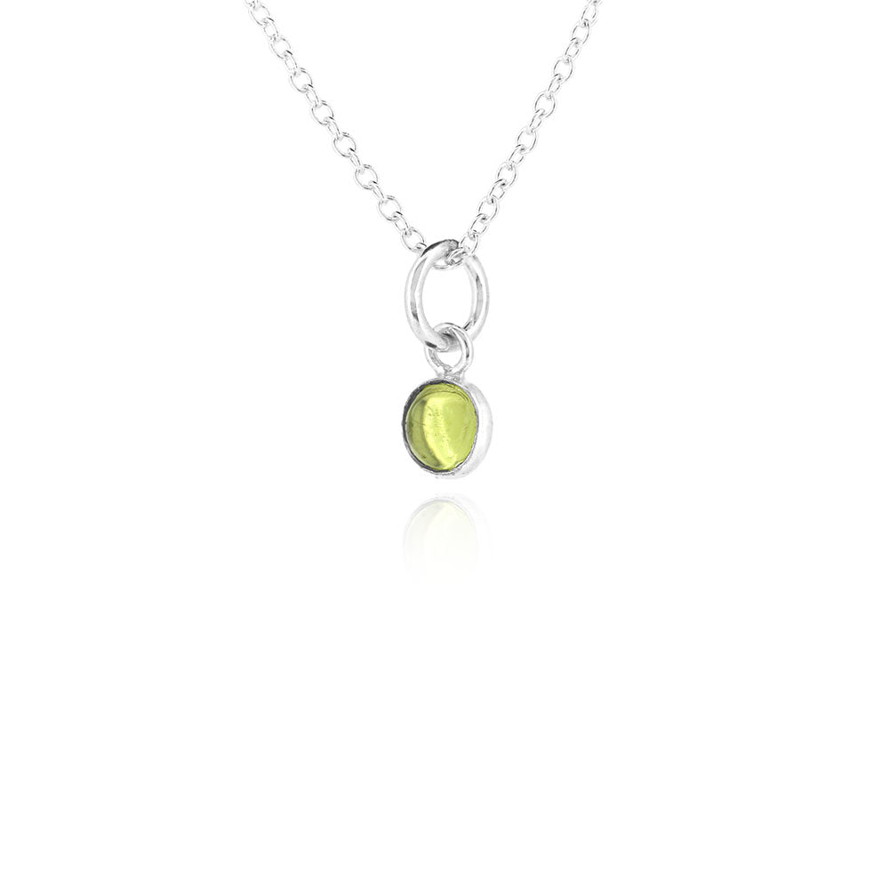 Iria Peridot 5mm Charm - Sterling Silver Pendants and Charms