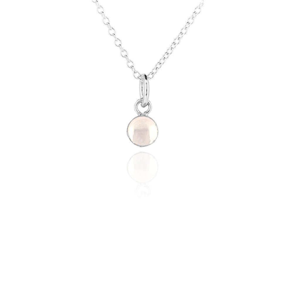 Iria Rose Quartz 5mm Charm - Sterling Silver Pendants and Charms