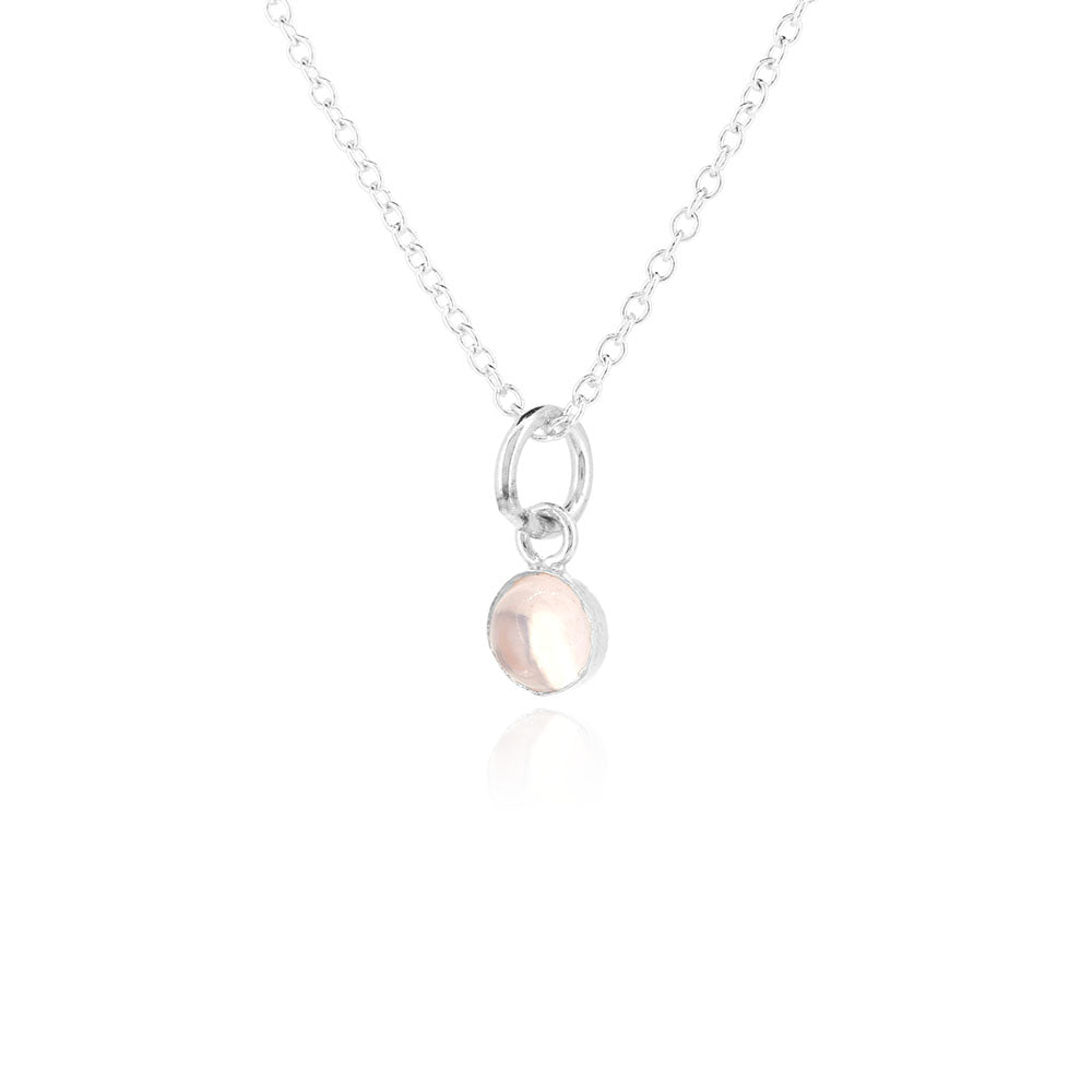 Iria Rose Quartz 5mm Charm - Sterling Silver Pendants and Charms