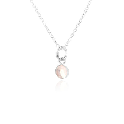 Iria Rose Quartz 5mm Charm - Sterling Silver Pendants and Charms