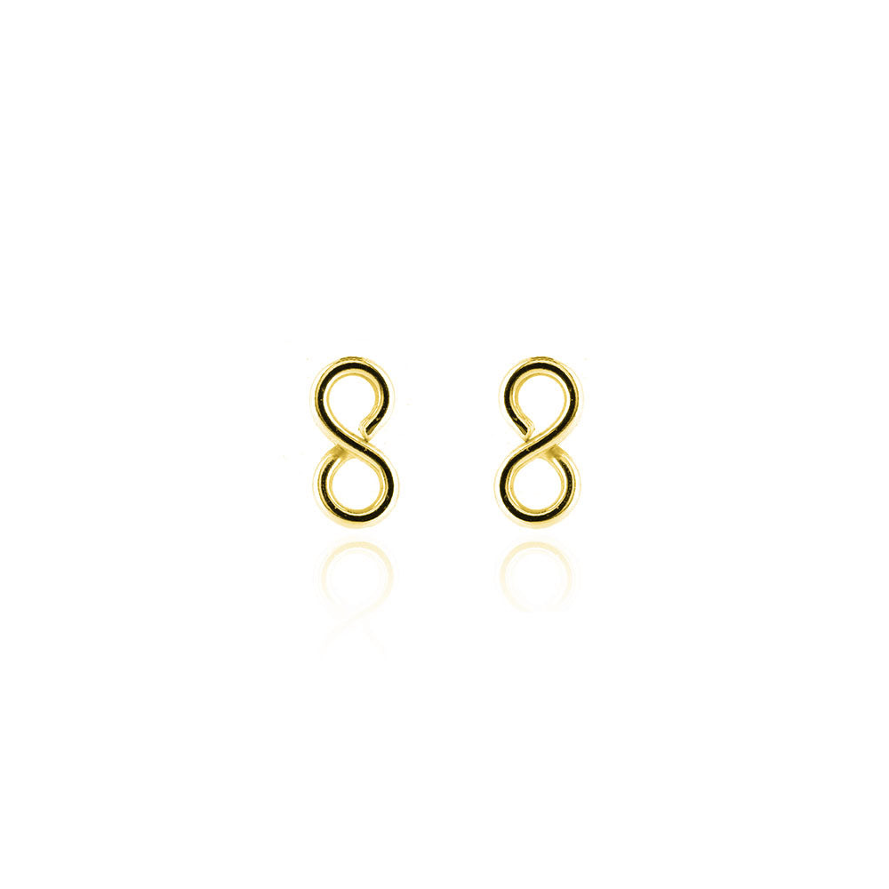 Infinity Stud Earrings - Yellow Gold Vermeil Stud Earrings