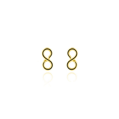 Infinity Stud Earrings - Yellow Gold Vermeil Stud Earrings