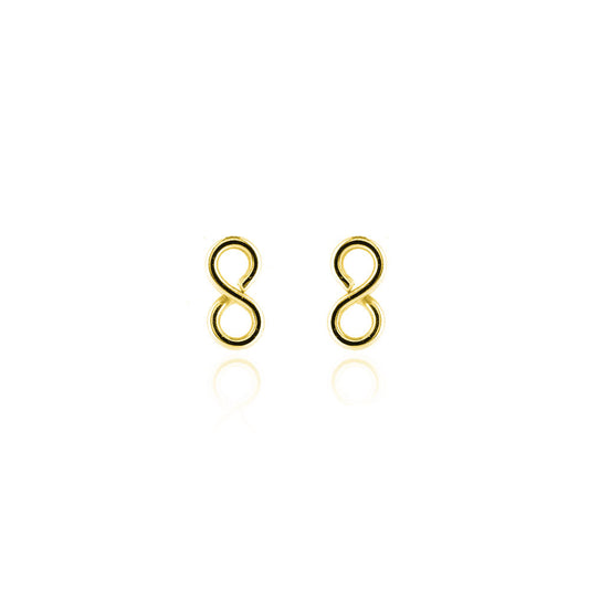 Infinity Stud Earrings - Yellow Gold Vermeil Stud Earrings